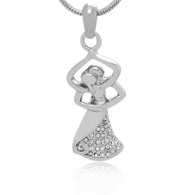 Stainless steel ashes promotional sales dance charms cremation pendant in stainless steel